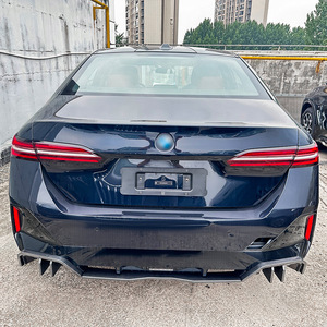 AMP-Z BMW 5 Series i5 G60 M Sport MP Rear Lip Spoiler Piano Black Carbon Fiber Texture Matte Finish - Product Image 2