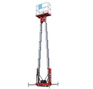 6m-12m Full Electric Dual Vertical Mast Aluminium Aerial Work Platform Lift