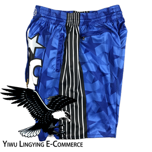 Vente en gros Amérique Top Broderie Basketball Shorts avec poches Séchage rapide et respirant - Product Image 4