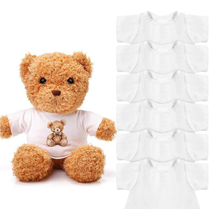 8744 Peluches Suaves para Sublimación DIY, Ositos de Peluche Pequeños con Camisetas Lisas para Personalizar, Muñecos Abrazables para Regalos Infantiles - Product Image 1