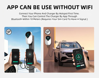 Stasiun Pengisian Kendaraan Listrik WiFi 4G Bluetooth EV Charger Smart Wallbox dengan Platform Pemantauan Cloud