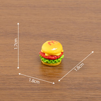 Miniatures de restauration rapide en résine : figurines de mini-burgers, hamburgers et boissons pour maison de poupée DIY, aliments de jeu de cuisine, décoration de micro-paysage