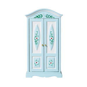 1:12 Modèle de chambre à coucher de maison de poupée miniature de haute qualité avec bricolage en bois impression garde-robe meubles ornements pour accessoires de photographie - Product Image 5