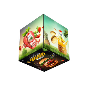 Pantalla LED en Forma de <span class=keywords><strong>Cubo</strong></span>, <span class=keywords><strong>Cubo</strong></span> Mágico, Señalización Electrónica Impermeable, Publicidad Interior, Pantalla LED Creativa de 4 Lados - Product Image 1