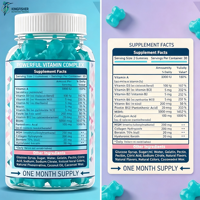 Gummies de biotine à marque privée 5000mcg pour la croissance des cheveux, la peau et les ongles, à base de pectine végétalienne, formule 3 en 1