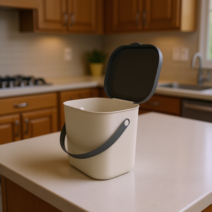 Rotho Waste Container Albula 10L With Lid And Handle For Kitchen Use - Product Image 3