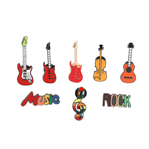 Bros Pin Gitar Mini Logam Laris Manis, Lencana Enamel Kartun Berkualitas Tinggi untuk Seri Musik, Hewan Modis - Product Image 4