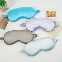 Masque de sommeil en soie et satin 100 % soie de mûrier, bleu foncé, personnalisable, réutilisable, avec logo – Vente en gros
