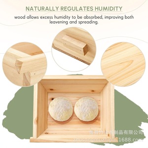 Caja de madera para masa de pizza, contenedor de almacenamiento de madera maciza para exhibición en escritorio, color natural, herramientas para pizza - Product Image 4