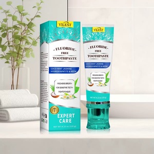YILEST <span class=keywords><strong>Dentifrice</strong></span> à la menthe et à la noix de coco sans fluor 120g Nettoyage des <span class=keywords><strong>dents</strong></span> Renforcement Blanchiment - Product Image 2