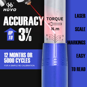 Clé dynamométrique à cliquet HOYO HY-8019 de qualité industrielle professionnelle, entraînement métrique 1/2 pouce, poignée en aluminium, 72 dents, précision de 3 % - Product Image 2