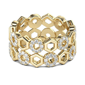 Anello Cubo Geometrico per Donne, Stile Coreano e Giapponese, Anello di Tendenza, Elegante Gioiello da Dito - Product Image 4