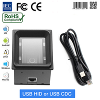 Module de lecteur de codes-barres 2D YK-EP3000 Wiegand RS485 USB COM RS232 à montage fixe pour kiosque et contrôle d'accès, lecteur de codes QR