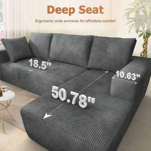 Divano in Memory Foam Vellutato al Miglior Prezzo, Confezionato Sottovuoto, Componibile con Comfort Simile al Nuvola - Product Image 2