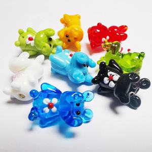 Großhandel niedlichen Hippo Perlen Kristall Lampwork Glas Fluss Pferd Tierfiguren handgemachte Nilpferd Cartoon lose Perlen - Product Image 3