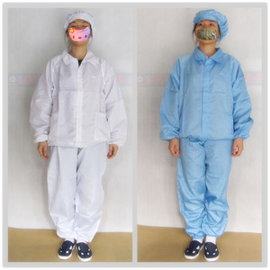 Conjunto de Roupa de Trabalho Antiestática <span class=keywords><strong>ESD</strong></span> com Capuz - À Prova de Poeira, Lavável, Específico para Laboratório / Sala Limpa de Vidro - Product Image 2
