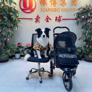 JXB 折りたたみ式スタイリッシュ特大犬猫用ベビーカー 3輪オールテレインペットトロリー 25kg以上の犬用 アウトドアアドベンチャー - Product Image 4