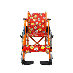 Silla de Ruedas Plegable para Niños, Ligera, de Aleación de Aluminio, Manual, para Niños con Discapacidad, Ayuda para la Movilidad con Diseño de Dibujos Animados - Product Image 4