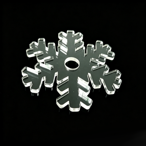 Servicio de Corte de Acrílico Personalizado, Adorno de Copo de Nieve de Acrílico Transparente, Procesamiento de Piezas de Acrílico Cortadas con Láser - Product Image 1