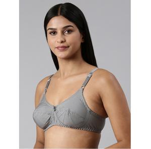 Soutien-gorge pour femme gris foncé, doux, extensible et confortable, idéal pour les tenues traditionnelles et ethniques au quotidien - Product Image 1