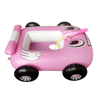 Offre Spéciale flotteur de piscine de bateau de dessin animé rose avec pistolet gonflable flottant pour enfants