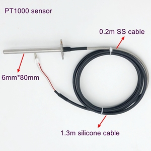 Hete Verkoop Hoge Nauwkeurigheid <span class=keywords><strong>Rtd</strong></span> <span class=keywords><strong>Pt1000</strong></span> Temperatuursensor Met Siliconen Kabel <span class=keywords><strong>Pt1000</strong></span> Sensor Sonde - Product Image 2
