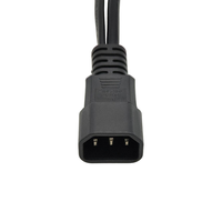 Kabel Daya Aplikasi Komputer Bentuk Y Berkualitas Tinggi, Steker C14 ke 2C13 Female dan Kabel Daya Splitter Y C13