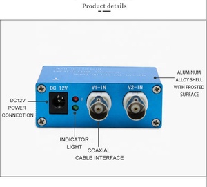 Dual AHD CVI TVI CVBS 1080P 400m Security <b>Camera</b> System with Metal Case Multiplexer Video Balun <b>Cable</b> and Monitor - Product Image 2