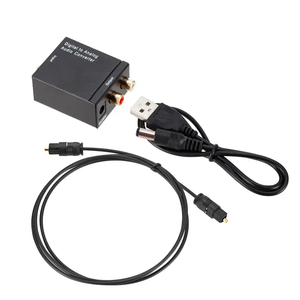 Décodeur Audio numérique-analogique Toslink, Fiber optique, Signal Coaxial vers RCA R/L, décodeur SPDIF ATV DAC, amplificateur