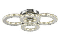 Lustres LED modernes personnalisés en cristal K9 pour salon et chambre à coucher, design anneau de diamant, éclairage de plafond