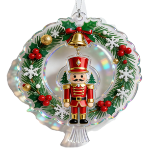 Guirlande de Noël en acrylique en forme de <span class=keywords><strong>casse</strong></span>-<span class=keywords><strong>noisette</strong></span> holographique festive pour la décoration de l'arbre - Product Image 1