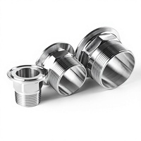 Raccord rapide hexagonal en acier inoxydable sanitaire 304 avec pince à fil externe et connexion femelle à filetage interne pour tube