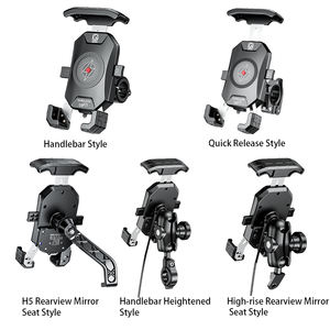 Водонепроницаемый держатель для телефона мотоцикла с беспроводным зарядным устройством 360 вращения велосипеда мотоцикла держатель на руль с <span class=keywords><strong>USB</strong></span>-зарядным устройством - Product Image 6