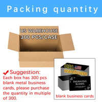 Cartes de visite en métal vierges pour gravure laser avec logo Cartes de visite en métal noir aluminium personnalisées