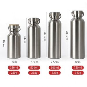 Botella de Agua Térmica de Acero Inoxidable de Doble Pared y Boca Ancha, Estilo Lujoso, 500 ml, Personalizable con Logotipo, con Asa Portátil y Tapa - Product Image 6