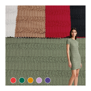 Nouveau tissu jacquard pour vêtements, matière tricotée, tissu jacquard <span class=keywords><strong>en</strong></span> polyester uni sur mesure à vendre - Product Image 1