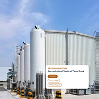 Réservoir de stockage d'oxygène liquide d'occasion, cuve sous pression 5000L, vertical, isolé sous vide, certifié ASME, en stock, prix bas