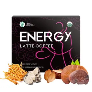 Medicinal Mushroom Coffee With Arabica Coffee Bean And Man Power Coffee Instant Drinks