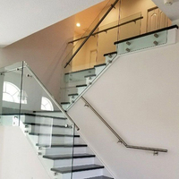 Support de garde-corps de balcon carré en acier inoxydable 304 316 2205, finition satinée moderne, pour escalier, villa, extérieur