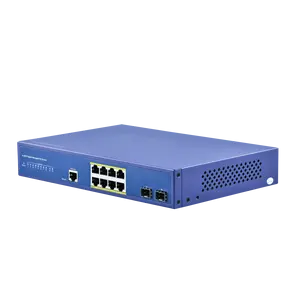 Pabrik OEM 10/100/1000Mbps 8 Port Ethernet Gigabit Managed Switch Jaringan dengan 2 * SFP Port