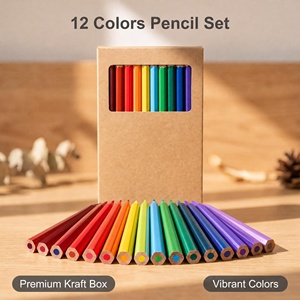 Set di 12 Matite Colorate per Bambini, Fusto Esagonale in Legno, Non Tossiche, Pre-affilate, per <span class=keywords><strong>Disegno</strong></span>, Colorazione e Schizzi, Materiali Artistici - Product Image 2