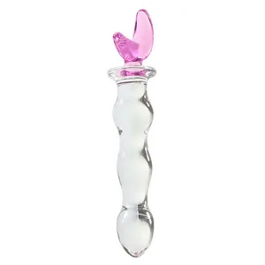 Juguetes sexuales de cristal para mujer, con cuentas para el pene masturbador, estimulación Vaginal, tapón Anal, consolador de cristal