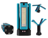 Lámpara de Trabajo Plegable de 4 Paneles, Recargable, con Clasificación IP54, Luz de Día de 6000K, Batería de Níquel, 25W