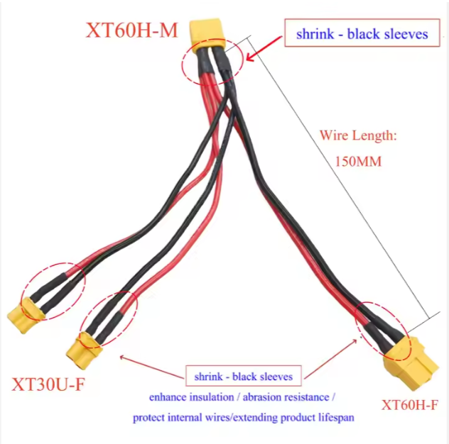 EC5 Connector Cable 14AWG Silicone Wire