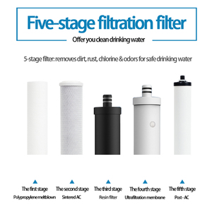 Filtro de carbón activado Manual de acero inoxidable para ultrafiltración, fregadero de cocina, equipo de ablandamiento de agua para uso doméstico - Product Image 4