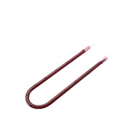 Élément chauffant infrarouge en quartz en forme de U LIANGDI 36-575V 100-2000W, tube halogène transparent rubis doré