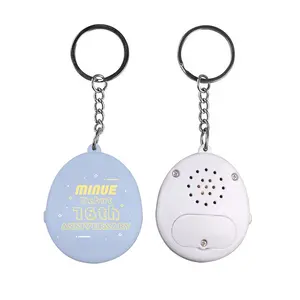 China Manufacturers Corporate Anniversary Gifts Promotional Sound Keyrings Bulk Custom Talking Keychain Personalized Key Chain