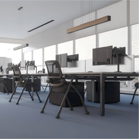 Chaise de bureau ergonomique en maille, design minimaliste moderne, empilable, adaptée aux immeubles de bureaux, écoles et bibliothèques