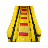 Tobogán Inflable Amarillo de PVC, Portátil y Diseñado para Juegos Comerciales al Aire Libre