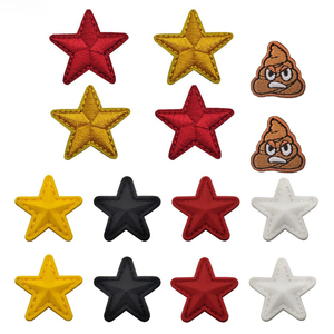 Geborduurde Stof En Zacht Pvc Rubber 3d Kleine Vijfpuntige Ster Haak Lus Badges Voor Kleding Hoeden En Rugzak Decoratie - Product Image 1